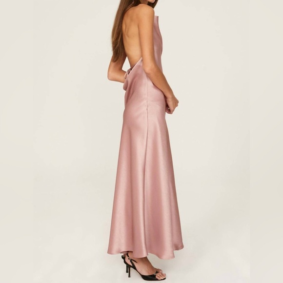 NWOT Vince Halterneck Maxi Dress with Pearl Closure - Picture 3 of 15